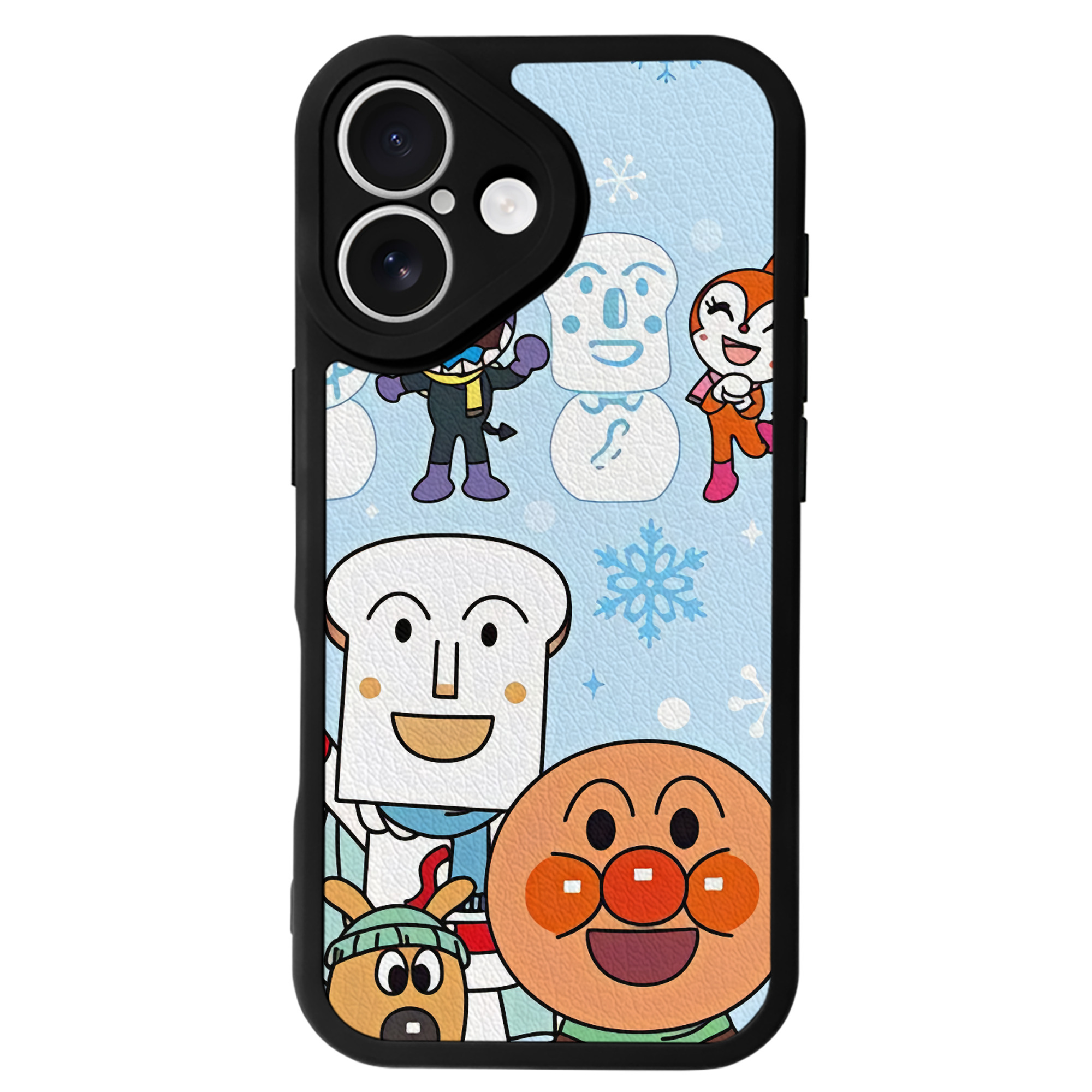 （画像用） アンパンマン Anpanman 【iPhone 16シリーズ対応】シリコンスマホケース（レザー調） 材質：シリコン